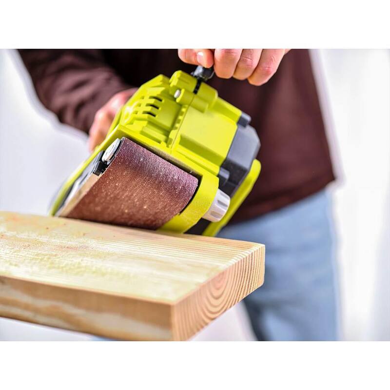 RYOBI Set de Papel de Lija para Bandas de 3 pulgadas x 18 pulgadas, 2 Piezas - 80 Granos - A3280