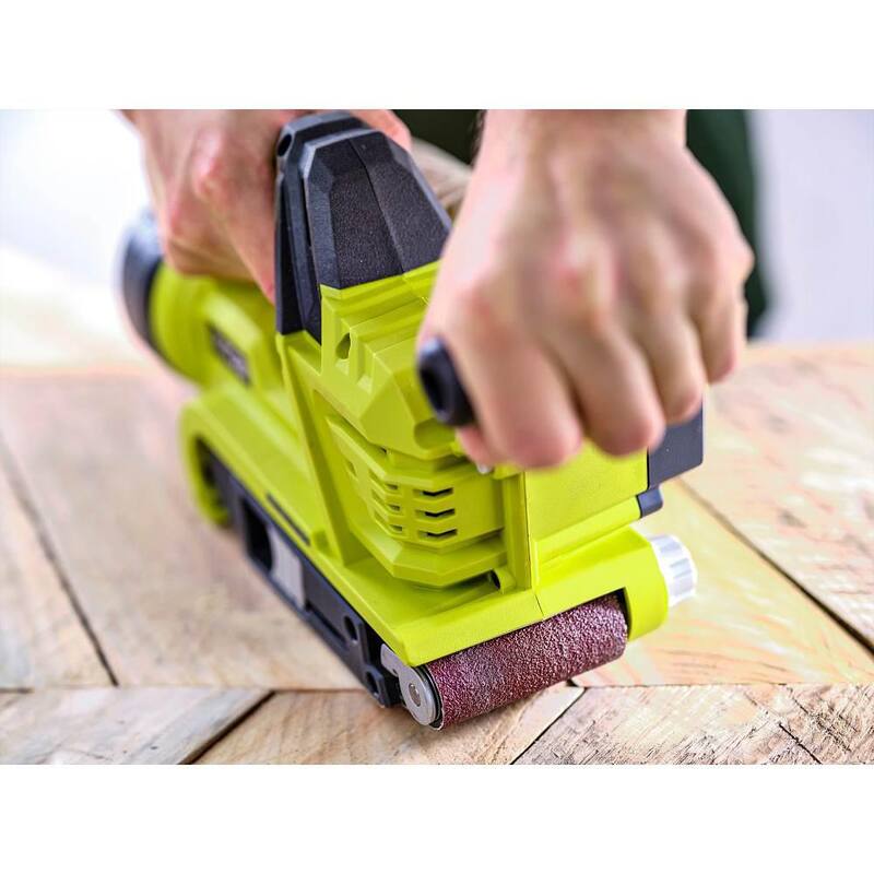 RYOBI Set de Papel de Lija para Bandas de 3 pulgadas x 18 pulgadas, 2 Piezas - 80 Granos - A3280