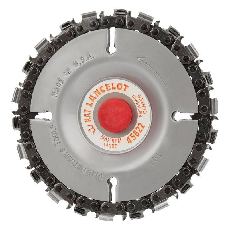 Herramientas del Rey Arturo Hoja de motosierra de acero de 4 pulgadas y 22 dientes para tallar madera - 45822