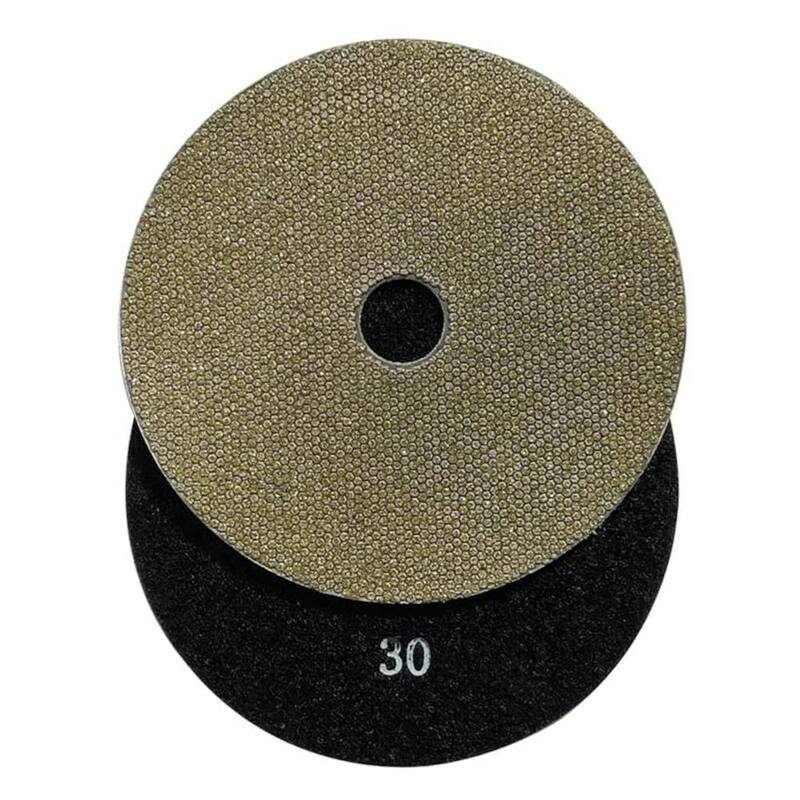 Muelas y almohadillas de diamante electrolíticas de 5 pulgadas para pulido y rectificado de concreto, piedra o albañilería, húmedo o seco, grano #30/40 - TDP50030_THD