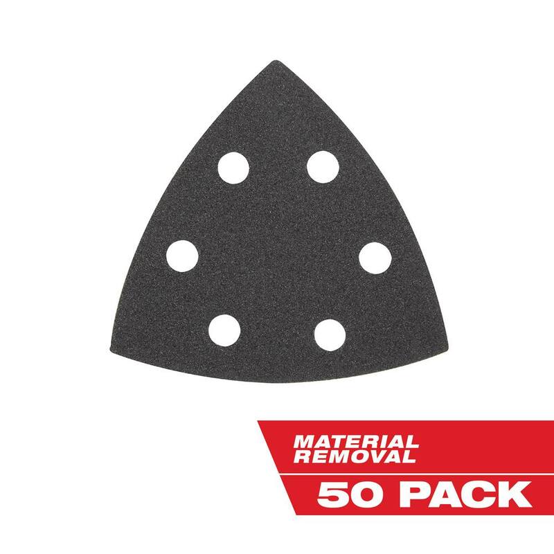 Juego de Accesorios para Lijado Oscilante con Papel de Lija de 3-1/2 pulgadas de Milwaukee (50 piezas) - 49-25-2025-49-25-2025