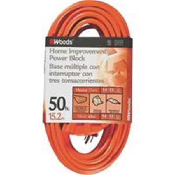 Southwire Coleman Cable Inc. Cord Ext Otdr14/3X50Ft 3Ot Org 826 - 6754048