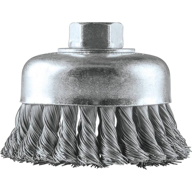 Cepillo de copa de alambre en nudo de 4 pulgadas x 5/8 pulgadas-11 - A-98463 de Makita