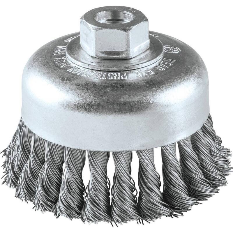 Cepillo de copa de alambre en nudo de 4 pulgadas x 5/8 pulgadas-11 - A-98463 de Makita