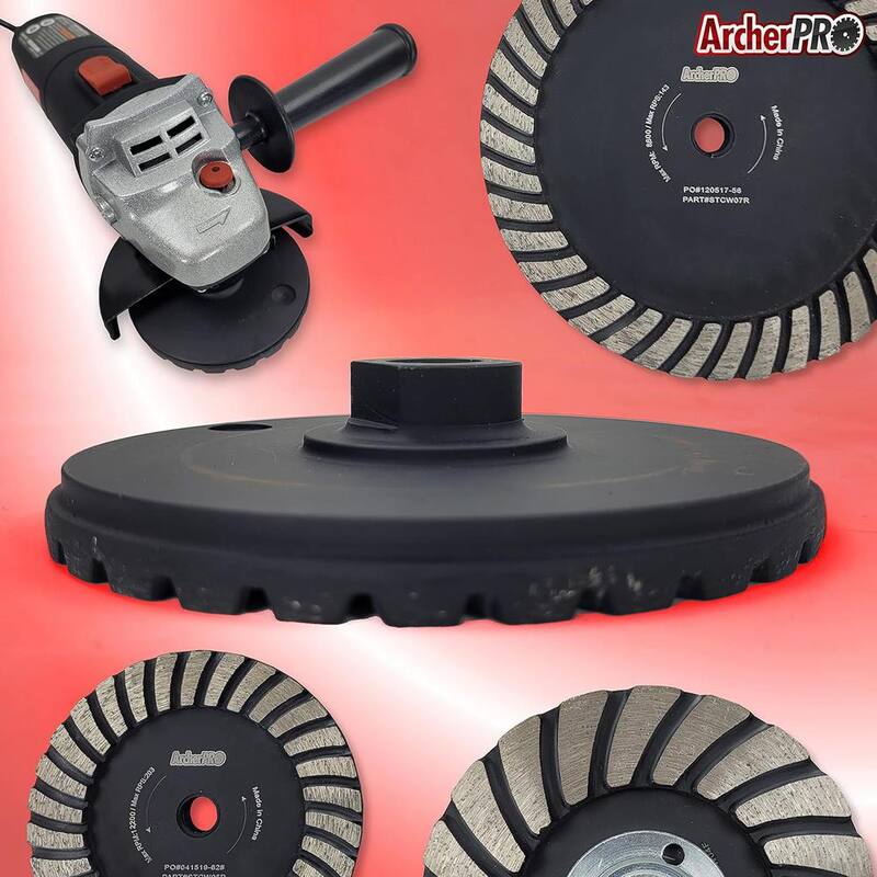 Rectificado de piedra con rueda de diamante turbo de grano fino de 4 pulgadas x 5/8 pulgadas.