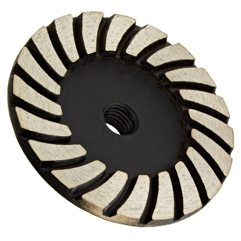 Rectificado de piedra con rueda de diamante turbo de grano fino de 4 pulgadas x 5/8 pulgadas.