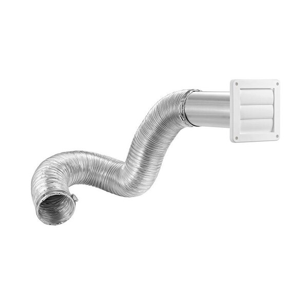 Lambro LAMBRO 313WUL Louvered Vent Kit, 1-Piece, For Gas and Electric Dryer Installations - 313WUL