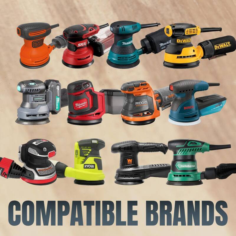 Discos de Lijado con Velcro de 6 pulgadas, 6 Orificios y Grano 80 en Color Oro (Paquete de 50) - 45208G-50