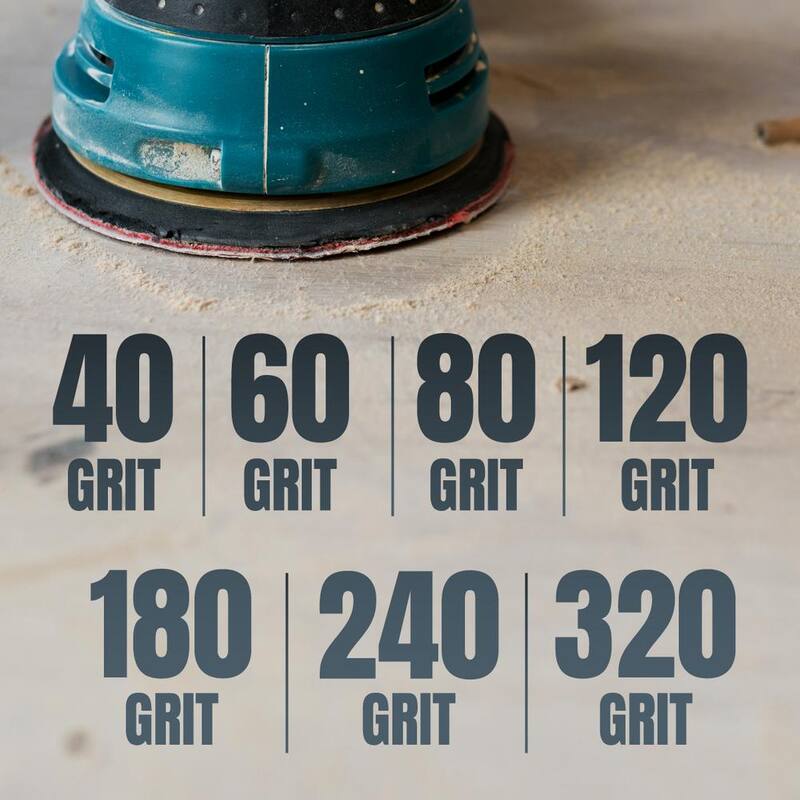 Discos de Lijado con Velcro de 6 pulgadas, 6 Orificios y Grano 80 en Color Oro (Paquete de 50) - 45208G-50