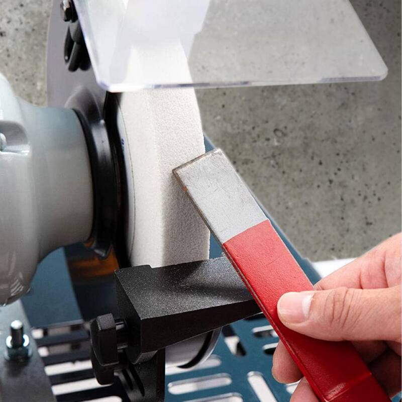 Rueda de esmerilado de óxido de aluminio blanco de 8 pulgadas x 1 pulgada, grano 100, 5/8 pulgadas de arbor para esmeriladora de banco - 15513