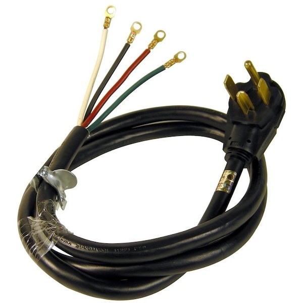 Powerzone ORD100406 Power Supply Dryer Cord, 10 AWG Cable, 6 ft L, 250 V, Black - RD100406L