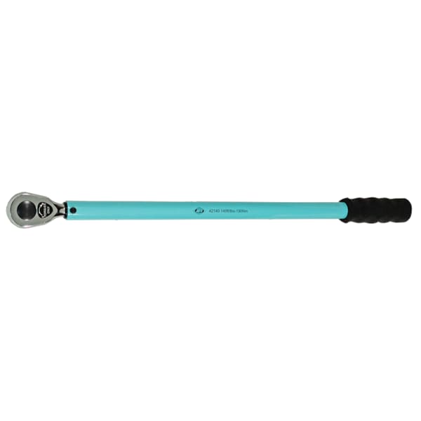 American Forge & Foundry 1/2 in Drive Torque Wrench, Preset, 140 ft./lbs 190 Nm, Lt. Blue - 42140