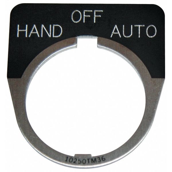 Placa Legendaria Eaton Cutler-Hammer, Man/Auto, Negro - 10250TM51