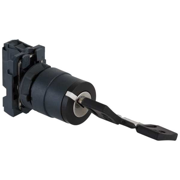 Schneider Electric Interruptor Selector No Iluminado, 22mm, 2 Posiciones, Con Llave - XB5AG41