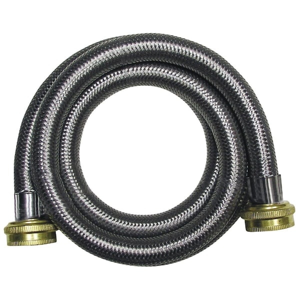 B & K 6 Ft. Stainless Steel 125 psi Washing Machine Hose - 496-213