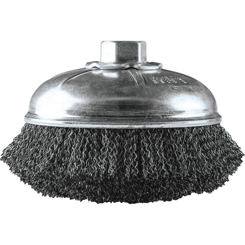 Cepillo de alambre ondulado de 6 pulgadas x 5/8 pulgadas-11 de Makita - A-98413