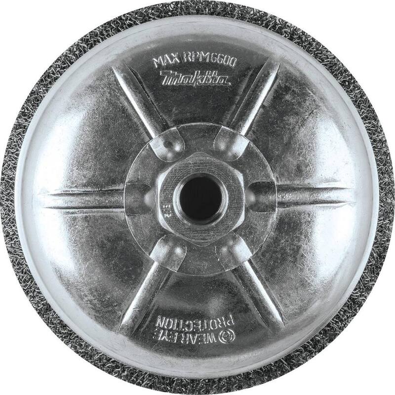 Cepillo de alambre ondulado de 6 pulgadas x 5/8 pulgadas-11 de Makita - A-98413