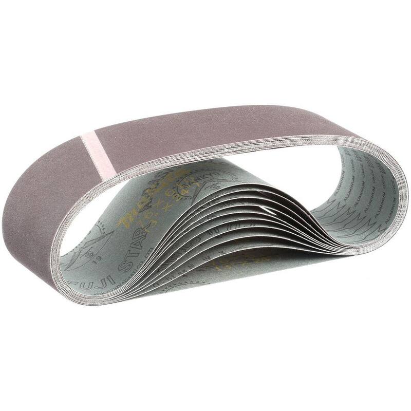 Banda abrasiva de grano 120 de 3 pulgadas x 24 pulgadas de Makita (paquete de 10) - 742312-8E