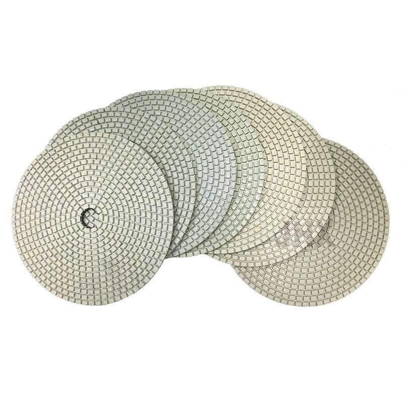 Juego de 7 almohadillas de pulido de diamante seco/húmedo para concreto/granito de 7 pulgadas sin marca - JHXR175SET7