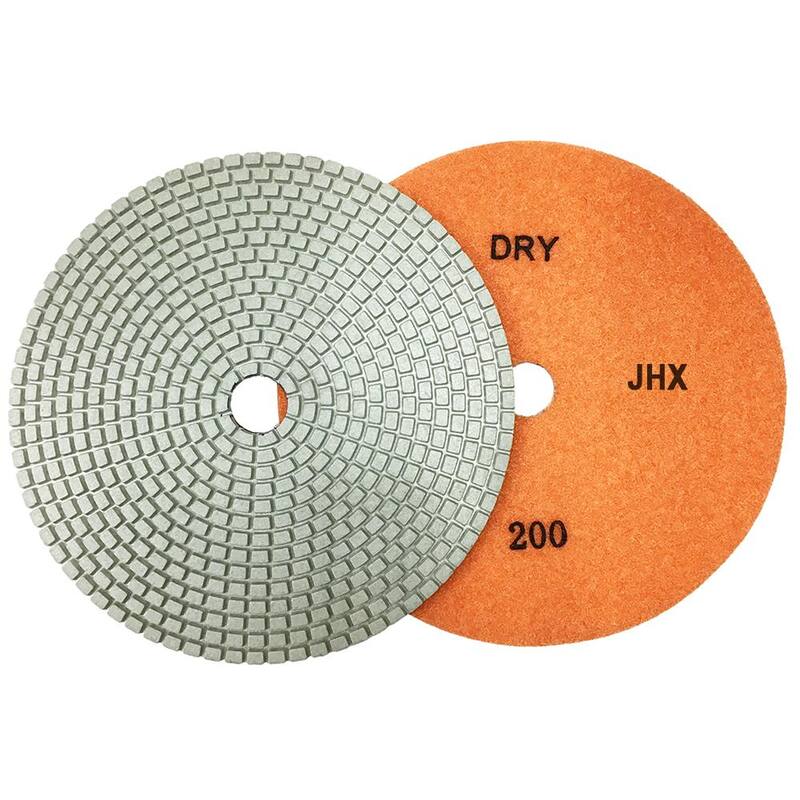 Juego de 7 almohadillas de pulido de diamante seco/húmedo para concreto/granito de 7 pulgadas sin marca - JHXR175SET7