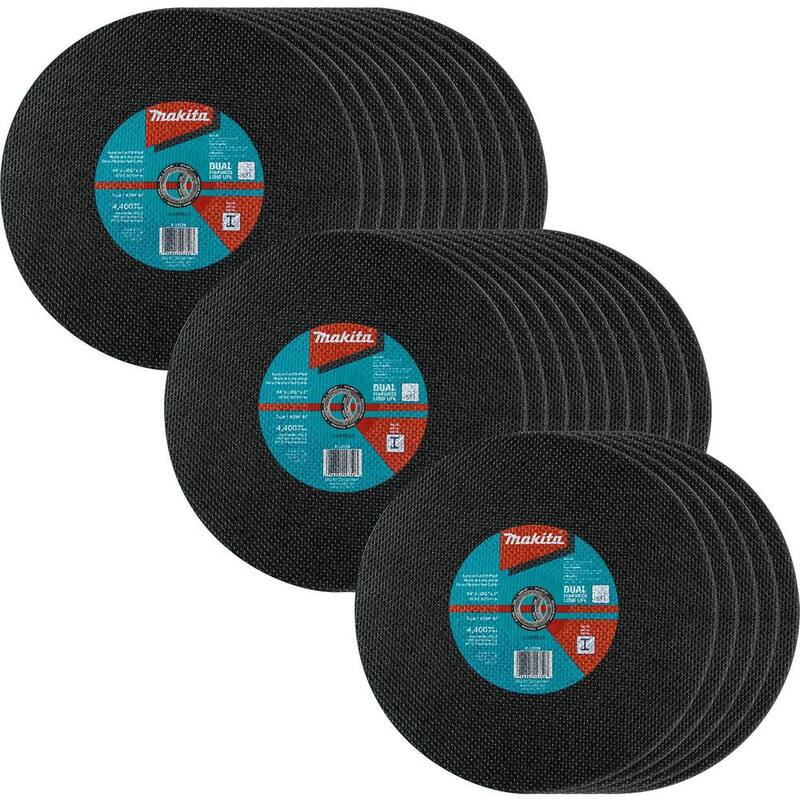 Disco de corte Makita de 14 pulgadas x 1 pulgada x 3/32 pulgadas (paquete de 25) - B-57598-25