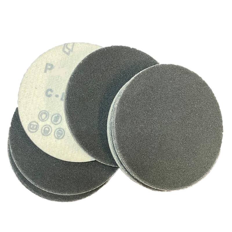 Papel de lija de carburo de silicio de 5 pulgadas con respaldo de velcro, grano 120, caja de 100 piezas - GSP50120