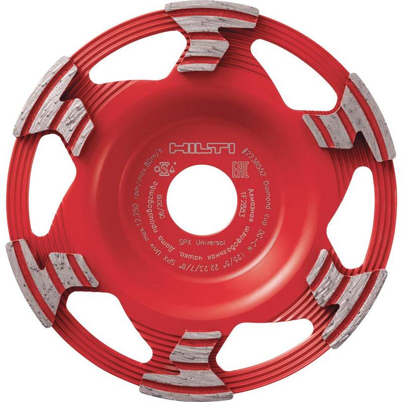 Hilti 5 pulg. x 7/8 pulg. Arbor SPX Diamond Cup Wheel para Amoladora Angular DGH 130 Únicamente - 2238589