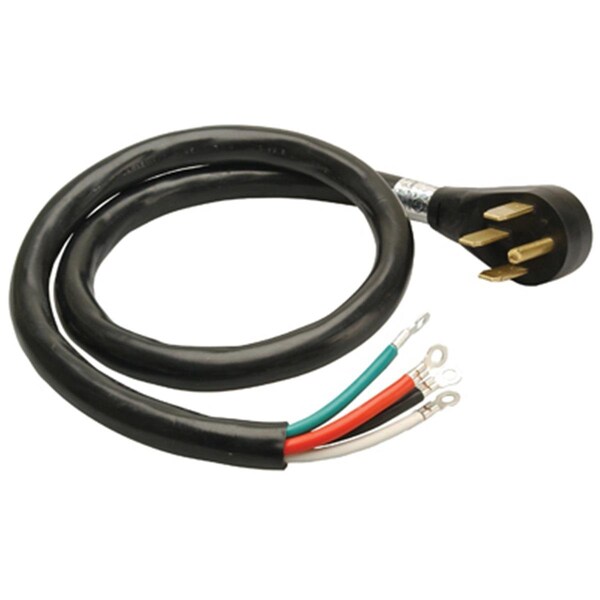 Dendesigns 09046ME 6-2 And 8-2 Round Range Cord, Black - 6 ft. - DE595708