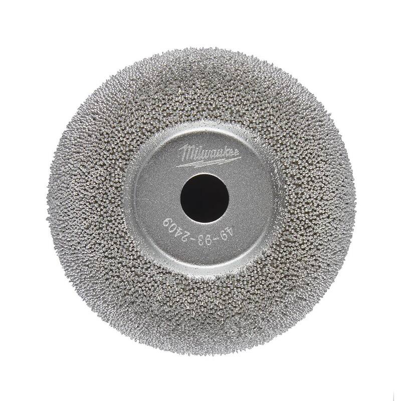 Rueda para pulir llantas Milwaukee de contorno de 2-1/2 pulgadas con velocidad baja y forma acampanada - 49-93-2409