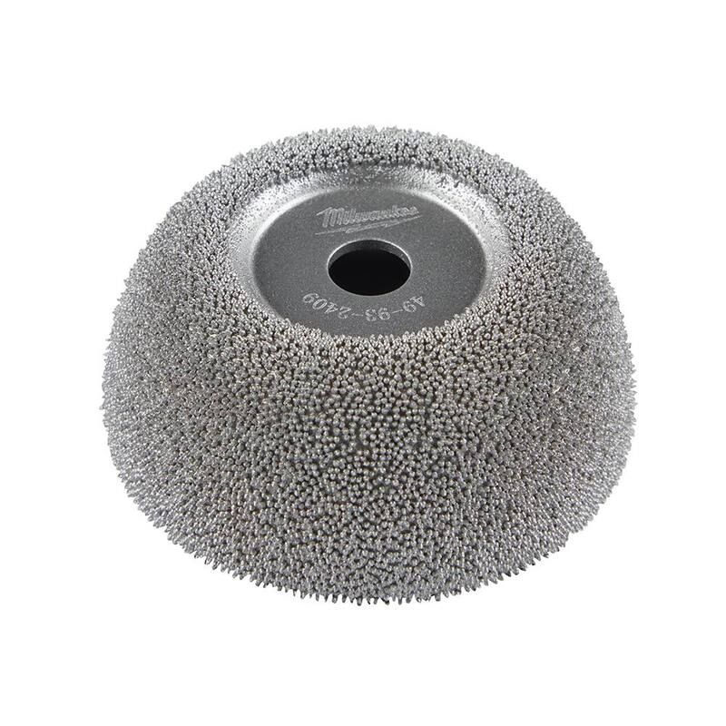 Rueda para pulir llantas Milwaukee de contorno de 2-1/2 pulgadas con velocidad baja y forma acampanada - 49-93-2409