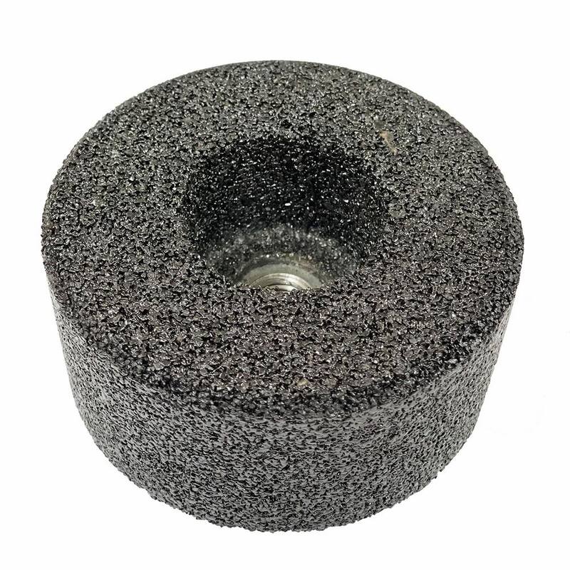 Piedras de esmerilado verde de carburo de silicio de 4 pulgadas de Toolocity con rosca de 5/8-11 para granito, mármol y cuarzo 120 grano (Caja de 10) - GSB120G10