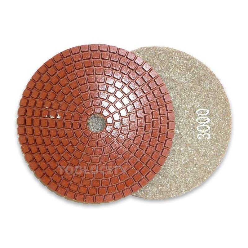 Juego de 7 piezas de almohadillas de pulido de diamante de unión metálica de 5 pulgadas de Toolocity para pulir granito / concreto - JHXR0202SET5