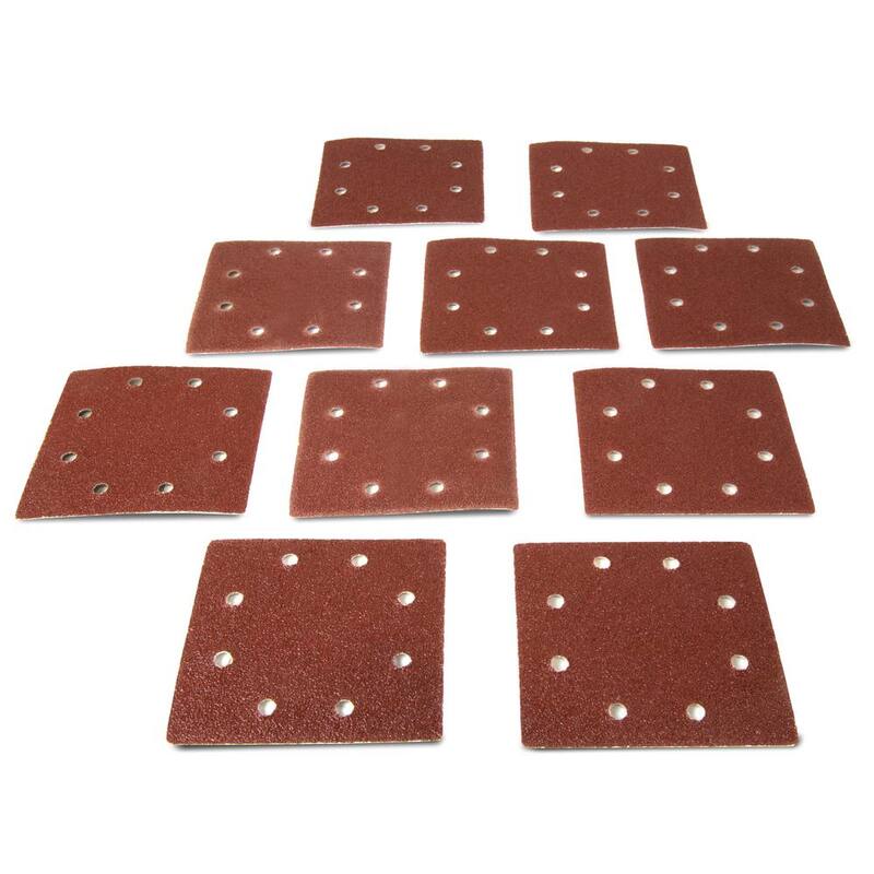 Lija de gancho y lazo de 120 gramos para lijadora de hoja de 1/4 de pulgada de WEN (paquete de 10) - 6304SP120