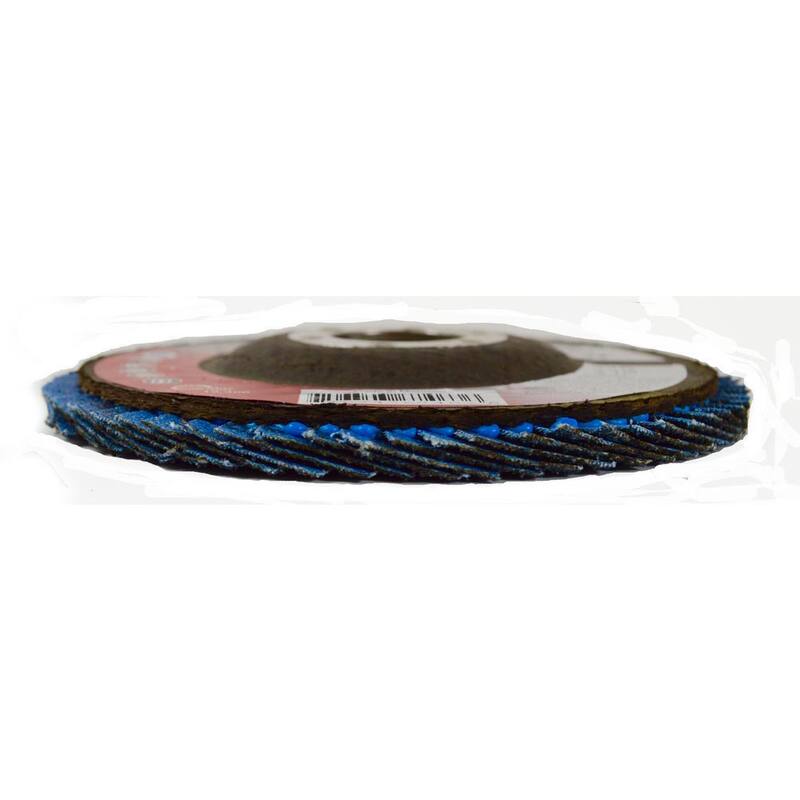 Discos de láminas de alta densidad de tipo T27 de circónio de grano 36, 4 pulgadas x 5/8 pulgadas, sin marca (paquete de 10) - 67170