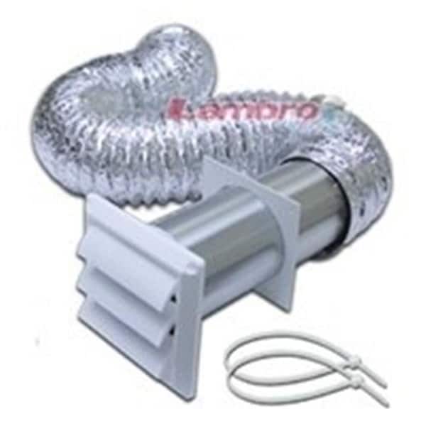 Lambro Industries Inc Lambro Industries 1377W 4 In. x 5 Ft. White Louver Vent Kit - 3662483