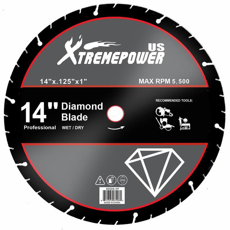 XtremepowerUS 14 pulgadas x 0.125 pulgadas x 1 pulgada Disco de corte de acero para sierra de corte de metal con diamante - 00509-XP