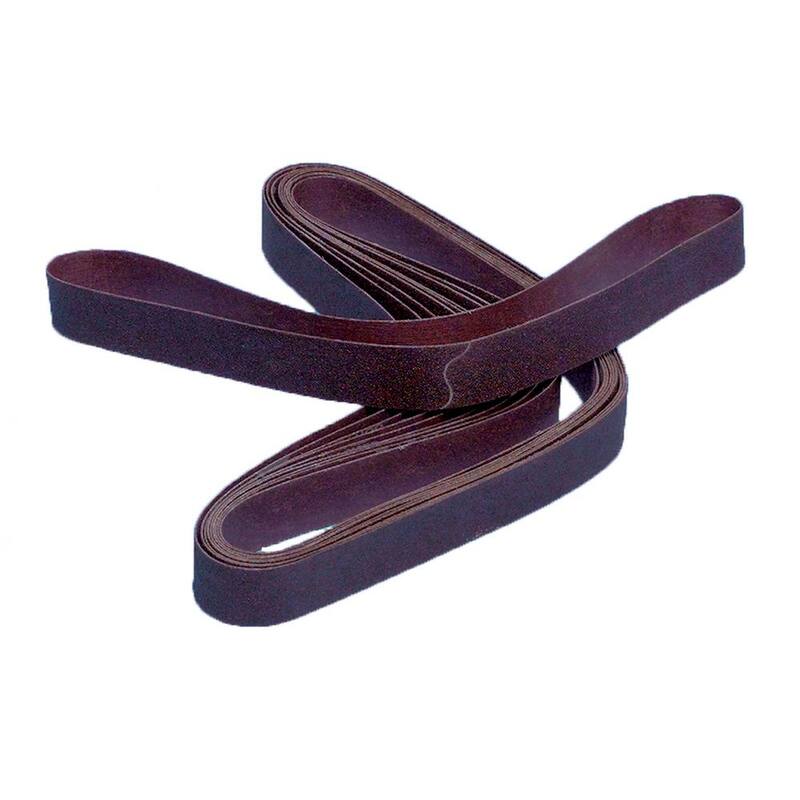 Bandas de lija de óxido de aluminio de peso X de diferentes granos surtidos de 1 pulgada x 42 pulgadas (paquete de 10) - 039138