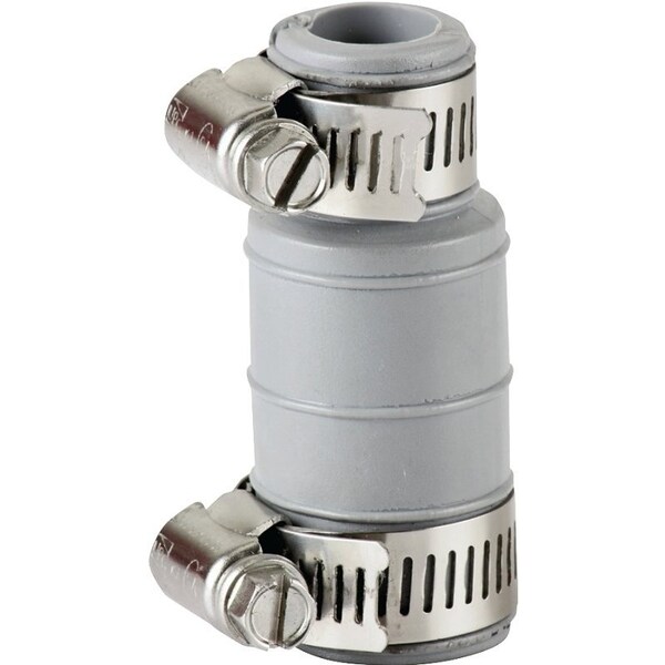Prosource Dishwasher Connector with Clamp, 3/4 x 1 in, Hose Clamp, PVC, Gray - DWC-100