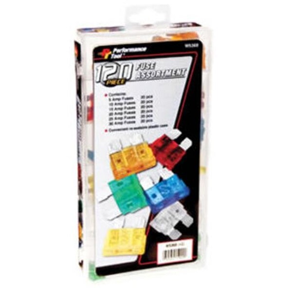 Performance Tool Wilmar PMW5368 120 Piece Fuse Assortment ATC Fuse Sizes - PMW5368