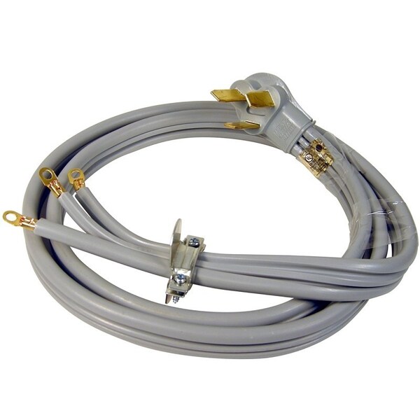 Powerzone Power Supply Range Cord, 6 8 AWG Cable, 4 ft L, 50 A, 250 V, Gray - RD628104