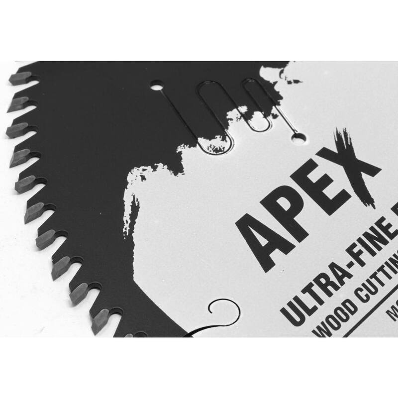 WEN Apex 10 pulgadas 80 dientes Punta de carburo ultra fina de grado industrial Hoja de sierra para trabajo de madera con recubrimiento Cool-Cut - BL1080C