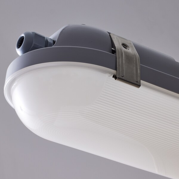 Nuvo 4 ft. Vapor Proof Linear/Microwave Sensor CCT & Watt Select IP65/IK08 120V-347V - 65/824R1