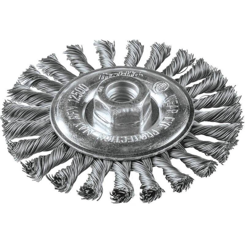 Rueda de alambre retorcido Makita de 5 pulgadas x 5/8 pulgadas-11 - A-98594