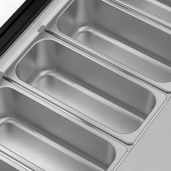 Koolmore 39 in. 5-Pan Countertop Ice Cream Display Freezer with Glass Top in Stainless-Steel KM-CGD-5P - KM-CGD-5P