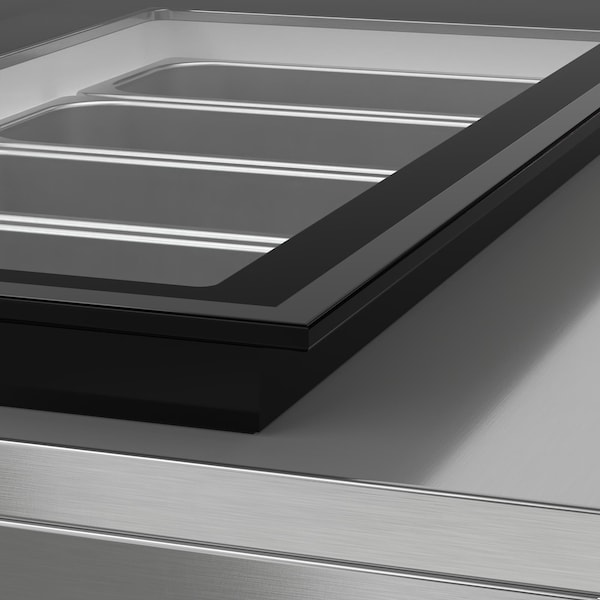 Koolmore 39 in. 5-Pan Countertop Ice Cream Display Freezer with Glass Top in Stainless-Steel KM-CGD-5P - KM-CGD-5P