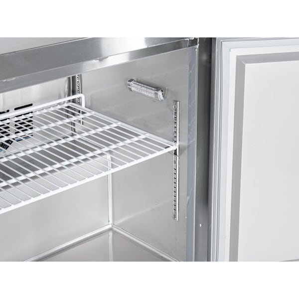 Koolmore 27 in. One-Door Commercial Undercounter Freezer in Stainless Steel with Casters, KM-UCF-1DSS - KM-UCF-1DSS