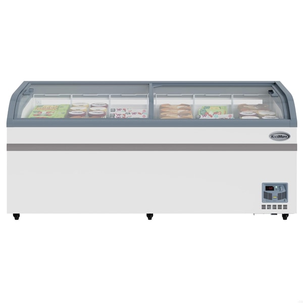 Koolmore 78 Inch Manual Defrost Island Chest Freezer 19 cu. ft. Capacity in White - KM-ISCF-78MD