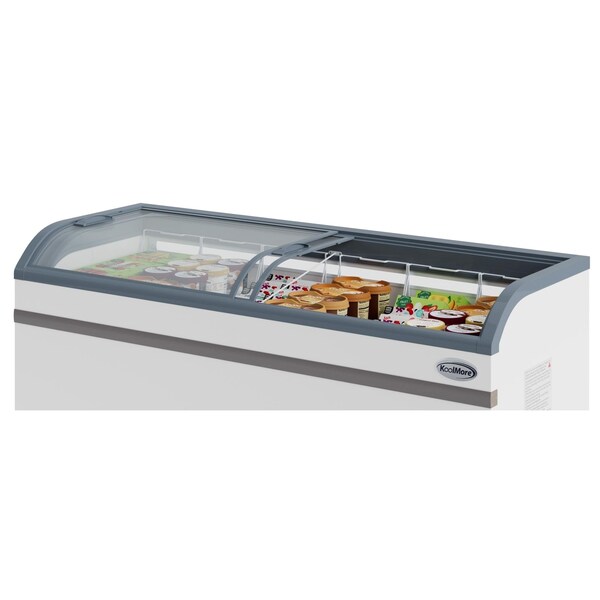 Koolmore 78 Inch Manual Defrost Island Chest Freezer 19 cu. ft. Capacity in White - KM-ISCF-78MD