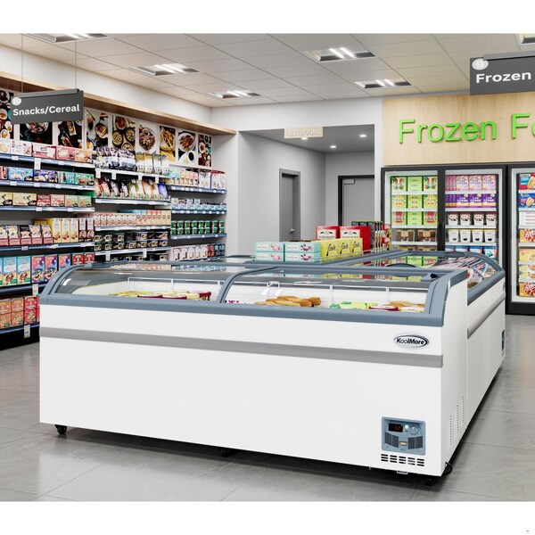 Koolmore 78 Inch Manual Defrost Island Chest Freezer 19 cu. ft. Capacity in White - KM-ISCF-78MD