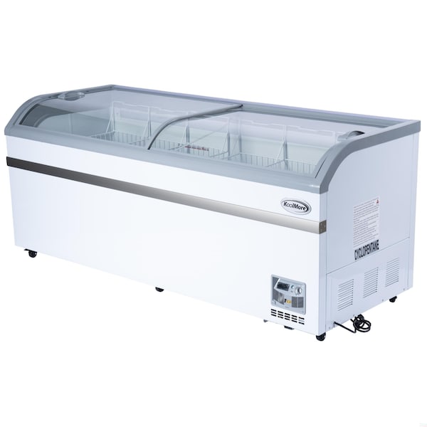 Koolmore 78 Inch Manual Defrost Island Chest Freezer 19 cu. ft. Capacity in White - KM-ISCF-78MD